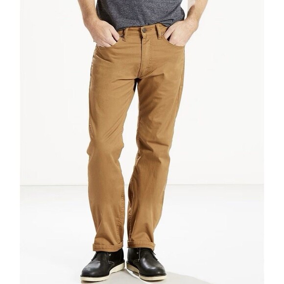 Levi's 505 Straight Fit Men’s W32 L34 2-Way Comfort Stretch Slub Twill Jeans - Picture 2 of 16